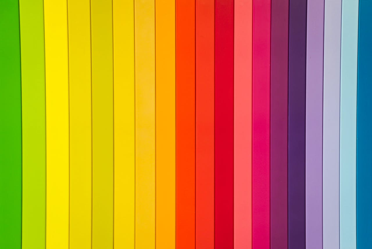 Colorful rainbow striped pattern ideal for creative design projects.